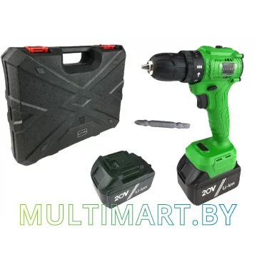 Дрель-шуруповерт Zitrek Greenpower 20 Pro SET 1 063-4061 (с 2-мя АКБ, кейс)